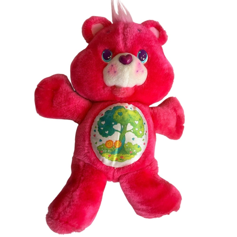 Vintage Kenner Care Bears Friend Bear Plush Sunflower Tree Pink 12in 1991 Kids